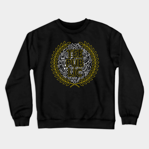 The Official TeePublic Logo Teepublic Crewneck Sweatshirt TeePublic